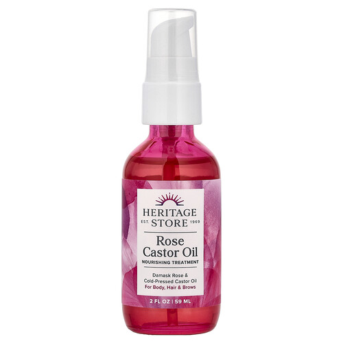Heritage Store, Rose Castor Oil, 2 fl oz (59 ml)
