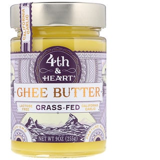 4th & Heart, Ghee Butter, Grass-Fed, California Garlic, 9 oz (255 g)