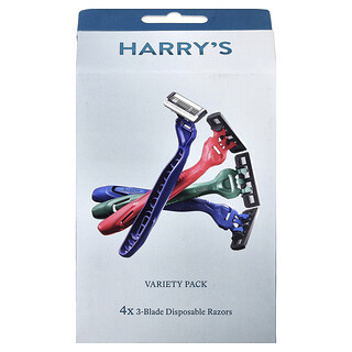 Harry's, Rasoirs jetables, 3 lames, Assortiment, 4 lames