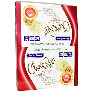 HealthSmart Foods, Inc., ШокоРайт Протеиновые батончики, Масло и пекан, 12 батончиков, 2.26 унции (64 г) каждый