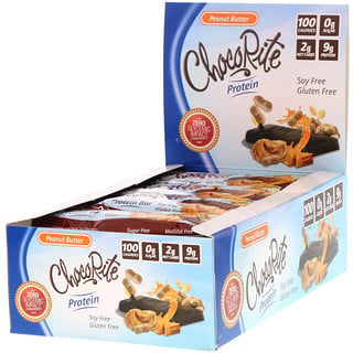 HealthSmart Foods, Inc., "ChokoRite", белковые батончики с арахисовой пастой, 16 батончиков по 1,2 унции (34 г)