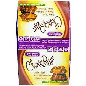 HealthSmart Foods, Inc., Комочки из молочного шоколада и орехов пекан ЧокоРайт, 16 шт., по 1,13 унции (32г) каждый