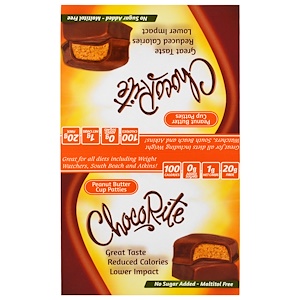 HealthSmart Foods, Inc., ЧокоРайт, кексы с арахисовым маслом, 16 пакетов, по 1,27 унции (36 г) каждый