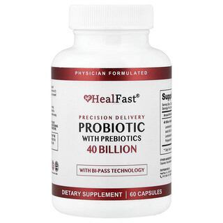 HealFast, Probiotic With Prebiotics, Probiotikum mit Präbiotika, 60 Kapseln