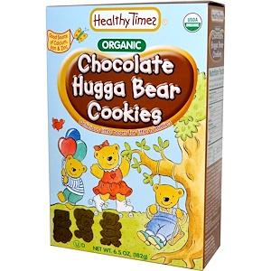Healthy Times, Натуральные печенья Hugga Bear, шоколадные, 6.5 унций (182 г)