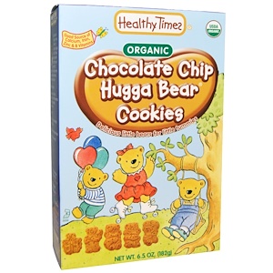 Healthy Times, Шоколадное печенье Chip Hugga Bear, органическое, 6,5 унций (182 г)