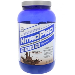 Hi Tech Pharmaceuticals, NitroPro, Гидролизованный протеин, Двойной голландский шоколад, 2 фунта (907 г)