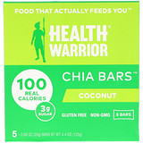 Health Warrior, Inc., Chia Bars, Coconut, 5 Bars, 0.88 oz (25 g) Each отзывы
