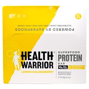 Health Warrior, Inc., Протеиновый батончик, физалис, 12 шт., 50 г каждый