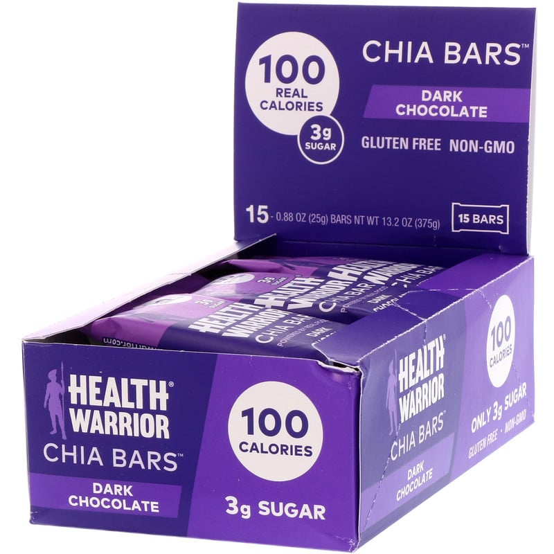 Health Warrior Chia Bars Dark Chocolate 15 Bars