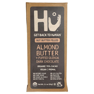 Hu, Almond Butter + Puffed Quinoa Dark Chocolate, 2.1 oz (60 g)