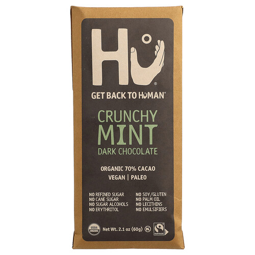 Hu, Crunchy Mint Dark Chocolate, 2.1 oz (60 g)