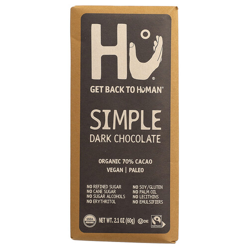 Hu Kitchen Simple Dark Chocolate Bar, 60g