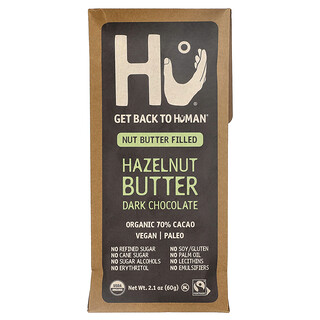 Hu, Hazelnut Butter Dark Chocolate, 70% Cacao, 2.1 oz (60 g)