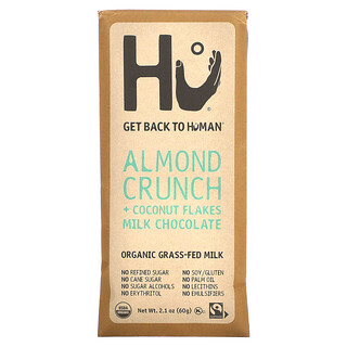 Hu, Almond Crunch + Coconut Flakes, Milk Chocolate, 2.1 oz (60 g)