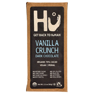 Hu, Vanille Crunch Pure Chocolade, 60 g