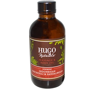 Отзывы о Хьюго Нэчуралс, Massage & Body Oil,  Indonesian Patchouli & Sandalwood, 4 oz (118 ml)