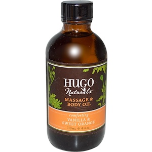 Отзывы о Хьюго Нэчуралс, Massage & Body Oil, Vanilla & Sweet Orange, 4 fl oz (118 ml)