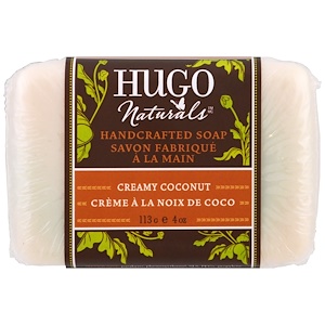 Hugo Naturals, Мыло ручной работы, сливочный кокос, 4 унции (113 г)