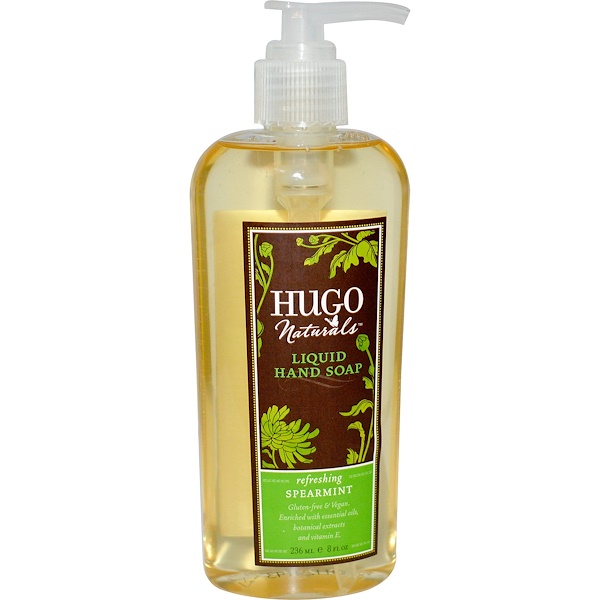 Hugo Naturals, Liquid Hand Soap, Spearmint, 8 fl oz (236 ml) (Discontinued Item) 