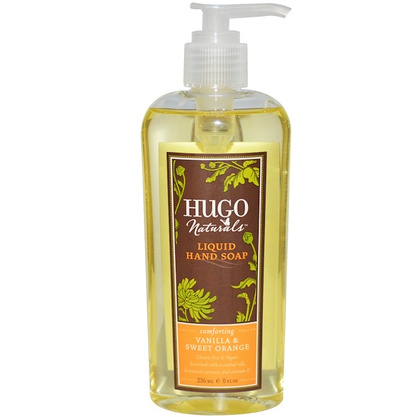 Hugo Naturals, Liquid Hand Soap, Vanilla & Sweet Orange, 8 fl oz (236 ml) (Discontinued Item) 