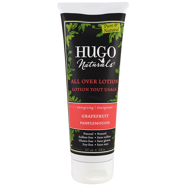 Hugo Naturals, All Over Lotion, Grapefruit, 8 fl oz (237 ml)