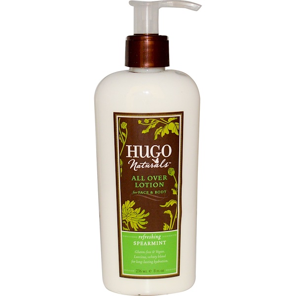 Hugo Naturals, All Over Lotion, Spearmint, 8 fl oz (236 ml) (Discontinued Item) 