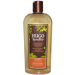 Hugo Naturals, Шампунь для разглаживания и придания формы, кокос, 12 жидких унций (355 мл)