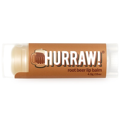 Hurraw! Balm Бальзам для губ, корневое пиво, 0,15 унции (4,3 г)