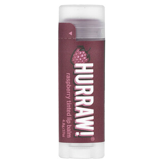 Hurraw! Balm, Sävytetty huulirasva, vadelma, 4,8 g