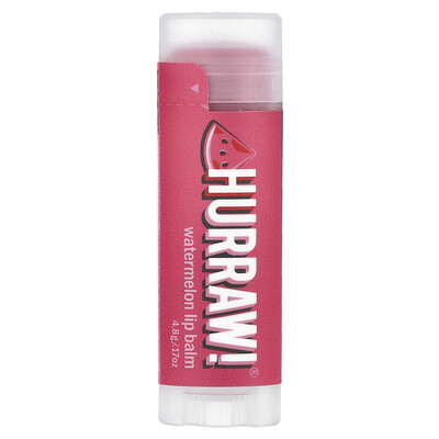 Hurraw! Balm , Lip Balm, Watermelon, 0.17 Oz (4.8 G) 0.17Oz