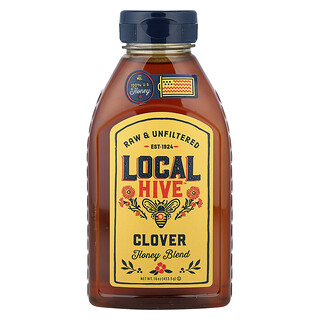 Local Hive, медова суміш, конюшина, необроблена, нефільтрована, 453,5 г (16 унцій)