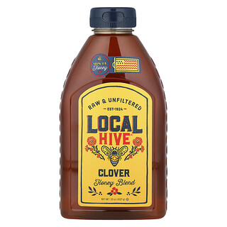 Local Hive, медова суміш, конюшина, необроблена, нефільтрована, 907 г (32 унції)