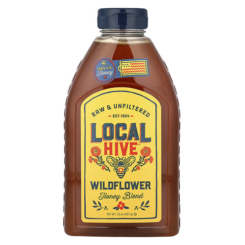 Local Hive Honey Blend, Wildflower, Raw & Unfiltered, 32 oz (907 g)