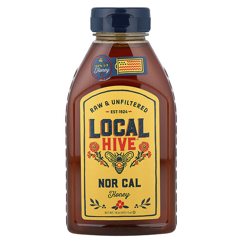 Local Hive Honey, Nor Cal, Raw & Unfiltered, 16 oz (453.5 g)