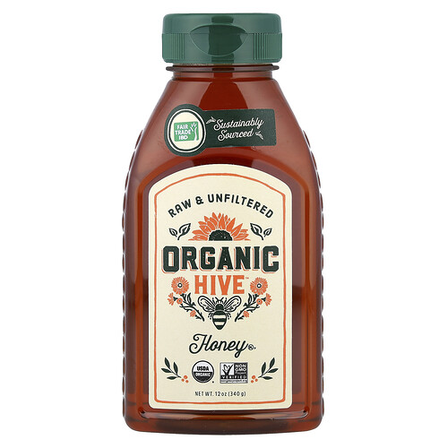 Local Hive Organic Honey, Raw & Unfiltered, 12 oz (340 g)