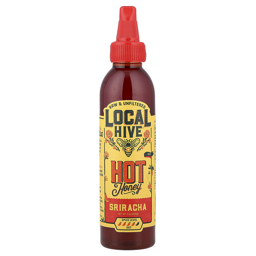 Local Hive Hot Honey, Sriracha, Hot, 9 oz (255 g)