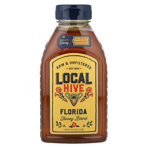 Local Hive Honey Blend, Florida, Raw & Unfiltered, 16 oz (453.5 g)