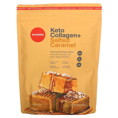 HVMN Keto Collagen +, соленая карамель, 430 г (15,1 унции)