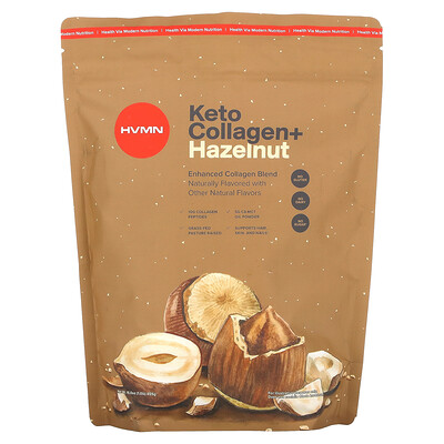 HVMN Keto Collagen+ Hazelnut 16 oz (455 g)