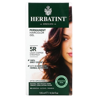 Herbatint, 長久型染髮凝膠，5R明亮銅栗色, 4.56液盎司 (135 毫升l)