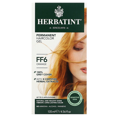 

Herbatint Permanent Haircolor Gel FF6 Orange 4.56 fl oz (135 ml)