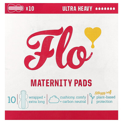 Here We Flo, Compresas absorbentes, Ultraintensas, 10 compresas