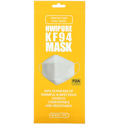 Hwipure Disposable KF94 ( N95 / KN95/ FFP2 ) Mask, 1 Mask