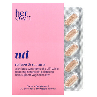 Her Own, UTI, 30 Veggie Tablets