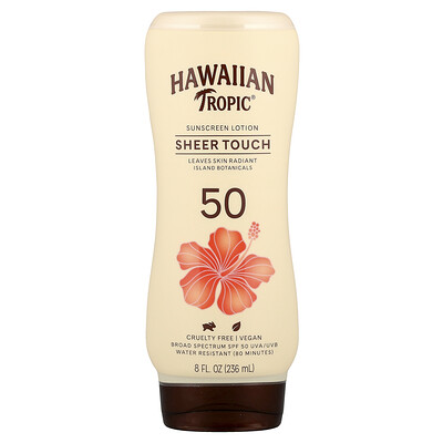 Product Image for Hawaiian Tropic, Sheer Touch, Sunscreen Lotion, SPF 50, 8 fl oz (236 ml)