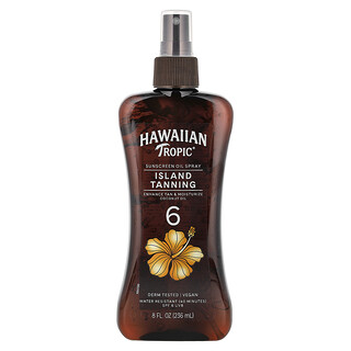 Hawaiian Tropic, Island Tanning, Sunscreen Oil Spray, Sonnenschutz-Ölspray, LSF 6, 236 ml (8 fl. oz.)