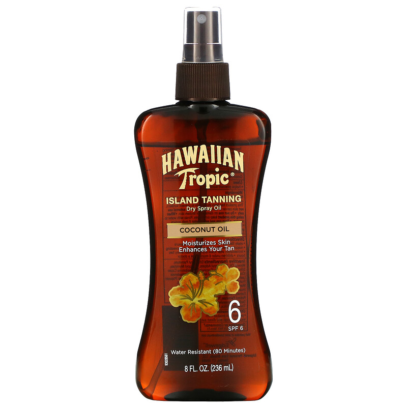 Hawaiian Tropic, Island Tanning Dry Spray Oil, Coconut Oil, SPF 6, 8 fl ...