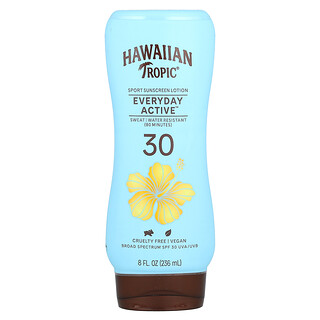 Hawaiian Tropic, Urheiluaurinkovoide, Everyday Active, SPF 30, 236 ml