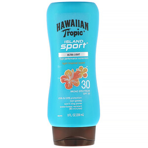 Отзывы о Hawaiian Tropic, Island Sport, High Performance Sunscreen, SPF 30, Light Tropical Scent, 8 fl oz (236 ml)